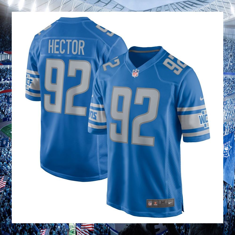 nfl bruce hector detroit lions nike blue football jersey 1 644