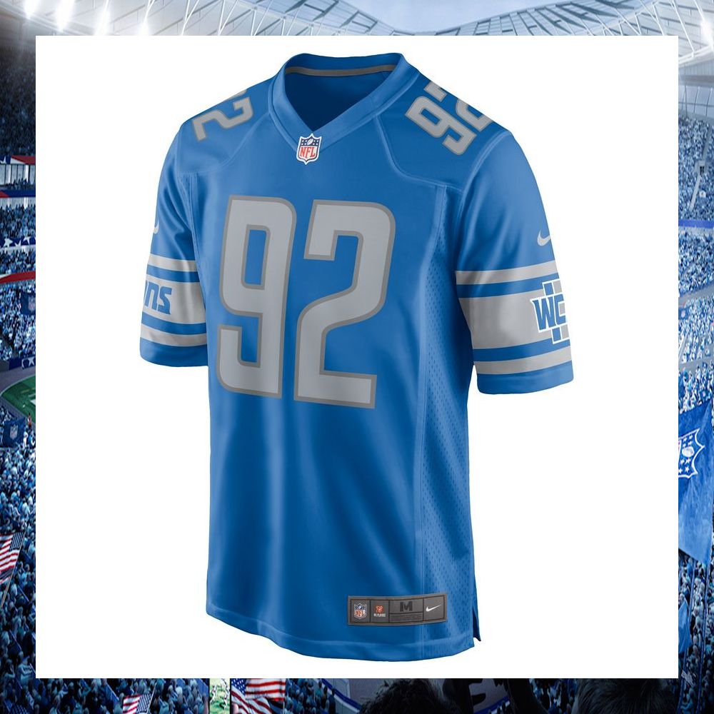 nfl bruce hector detroit lions nike blue football jersey 2 363