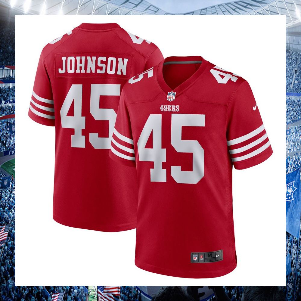 nfl buddy johnson san francisco 49ers nike scarlet football jersey 1 187