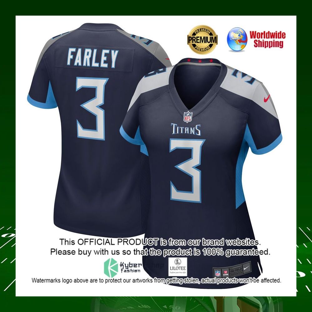 nfl caleb farley tennessee titans nike womens navy football jersey 1 36