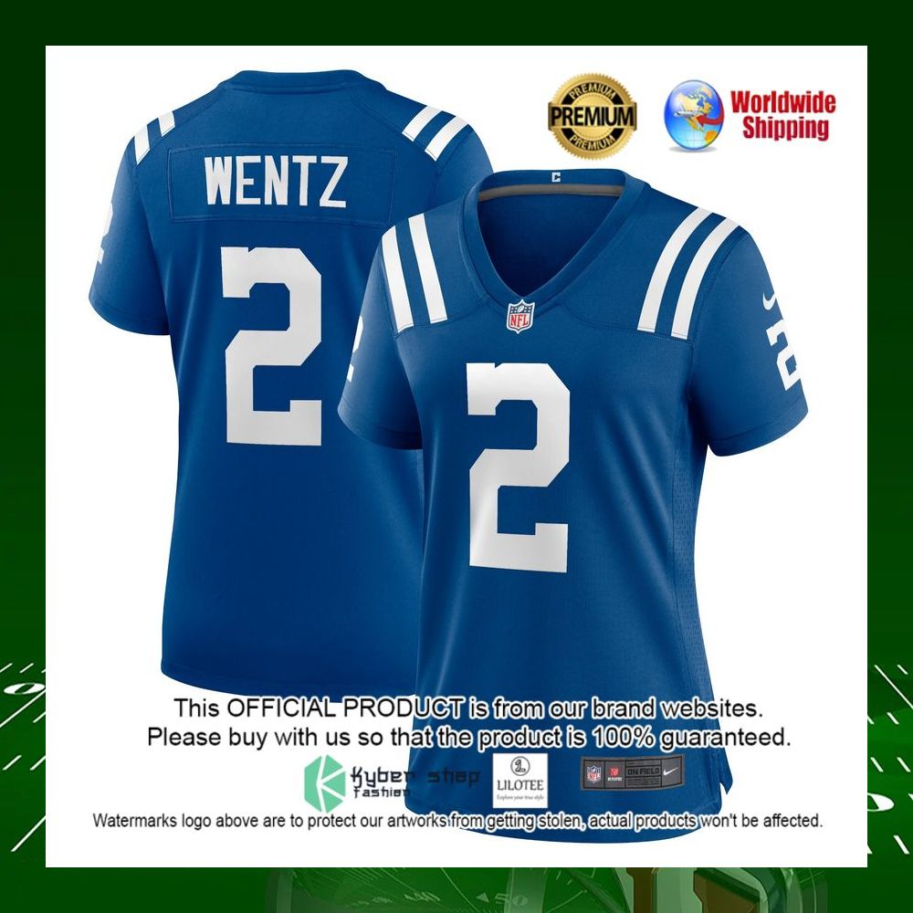nfl carson wentz indianapolis colts nike womens royal football jersey 1 767