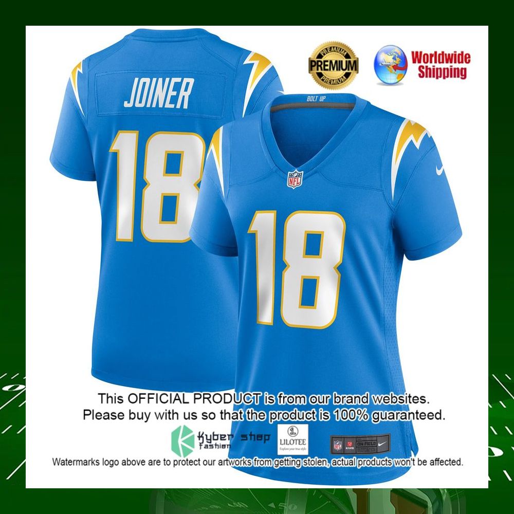 nfl charlie joiner los angeles chargers nike womens powder blue football jersey 1 937