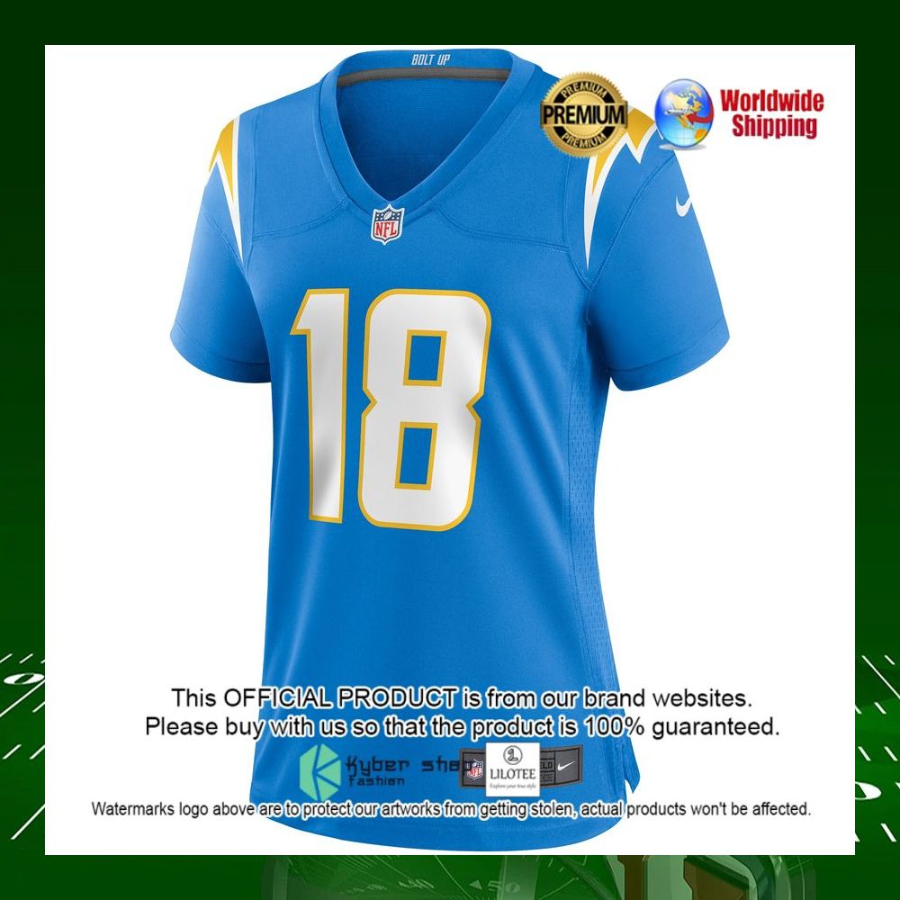 nfl charlie joiner los angeles chargers nike womens powder blue football jersey 2 321