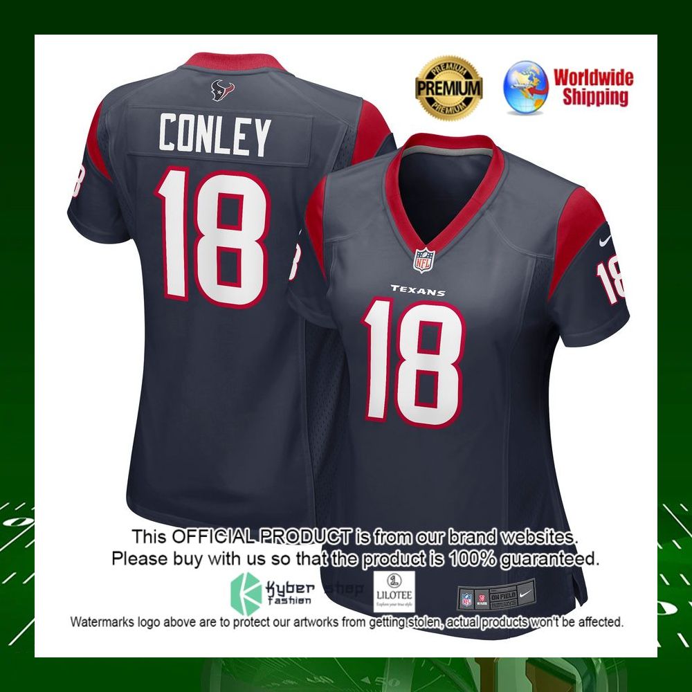 nfl chris conley houston texans nike womens navy football jersey 1 888