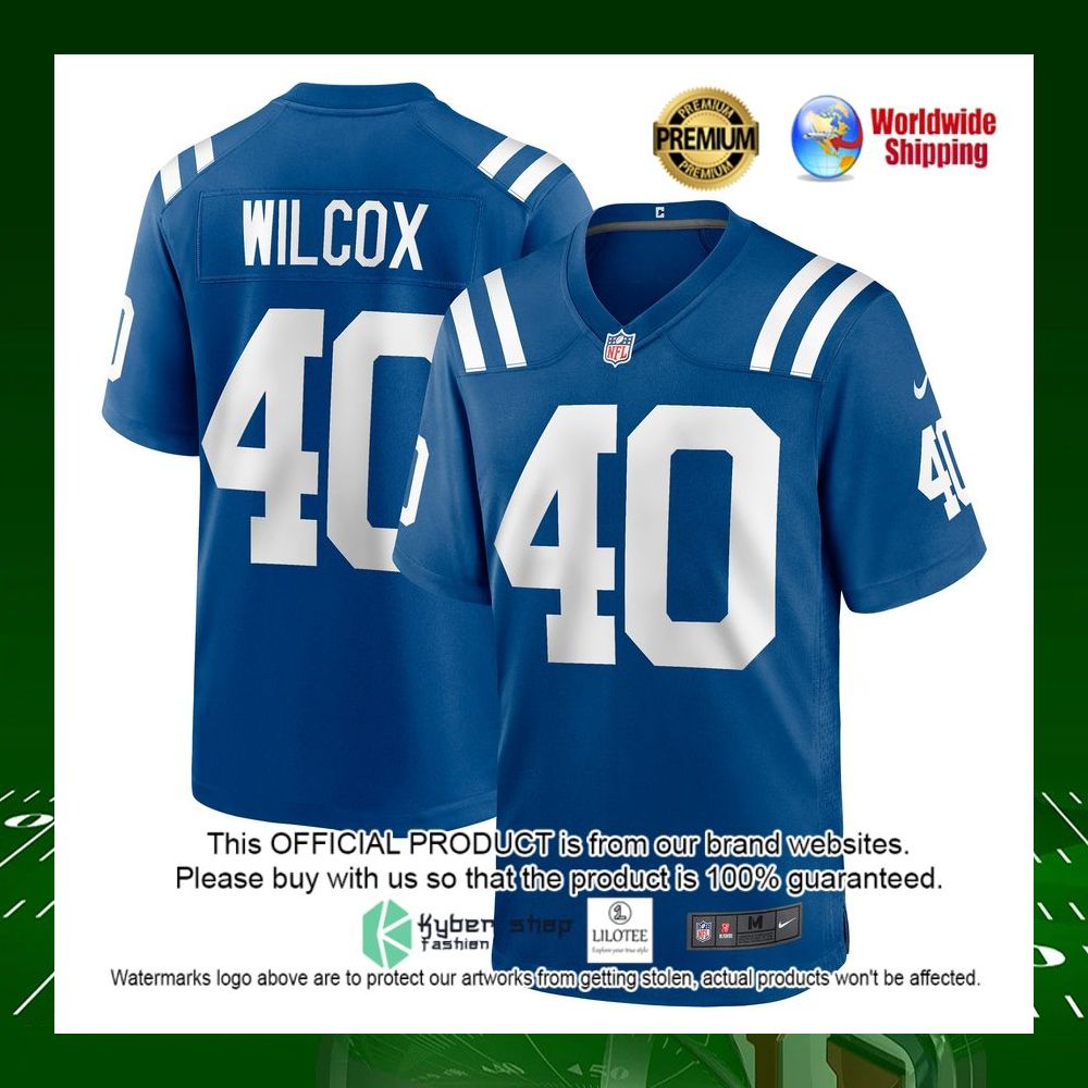 nfl chris wilcox indianapolis colts nike royal football jersey 1 531