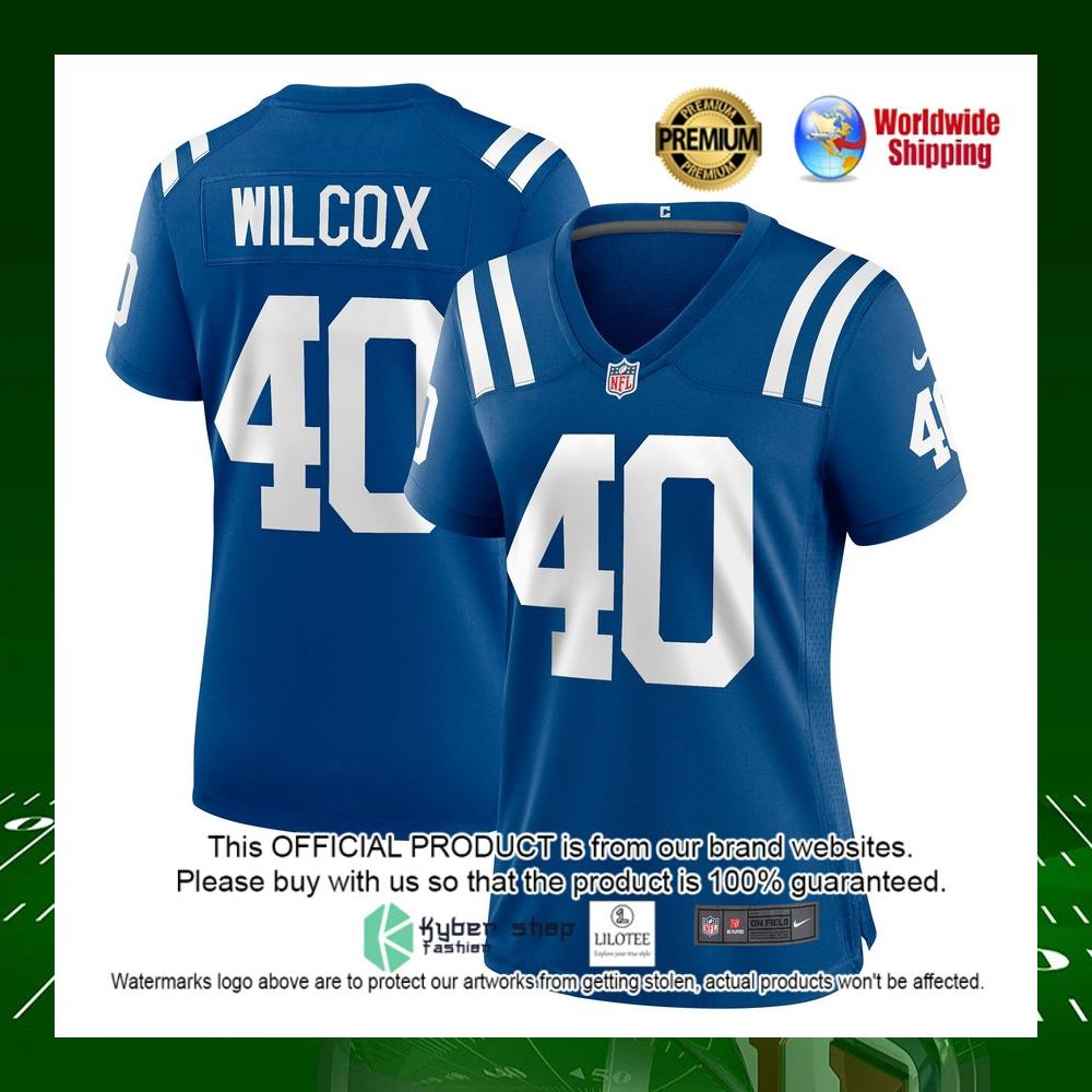 nfl chris wilcox indianapolis colts nike womens royal football jersey 1 268