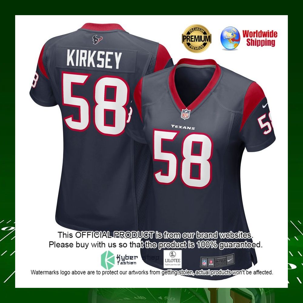 nfl christian kirksey houston texans nike womens navy football jersey 1 585