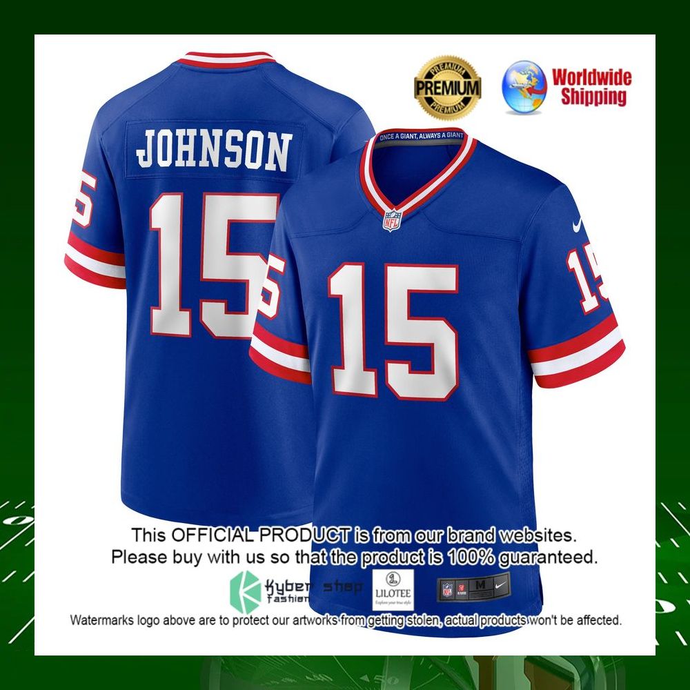 nfl collin johnson new york giants nike classic royal football jersey 1 743