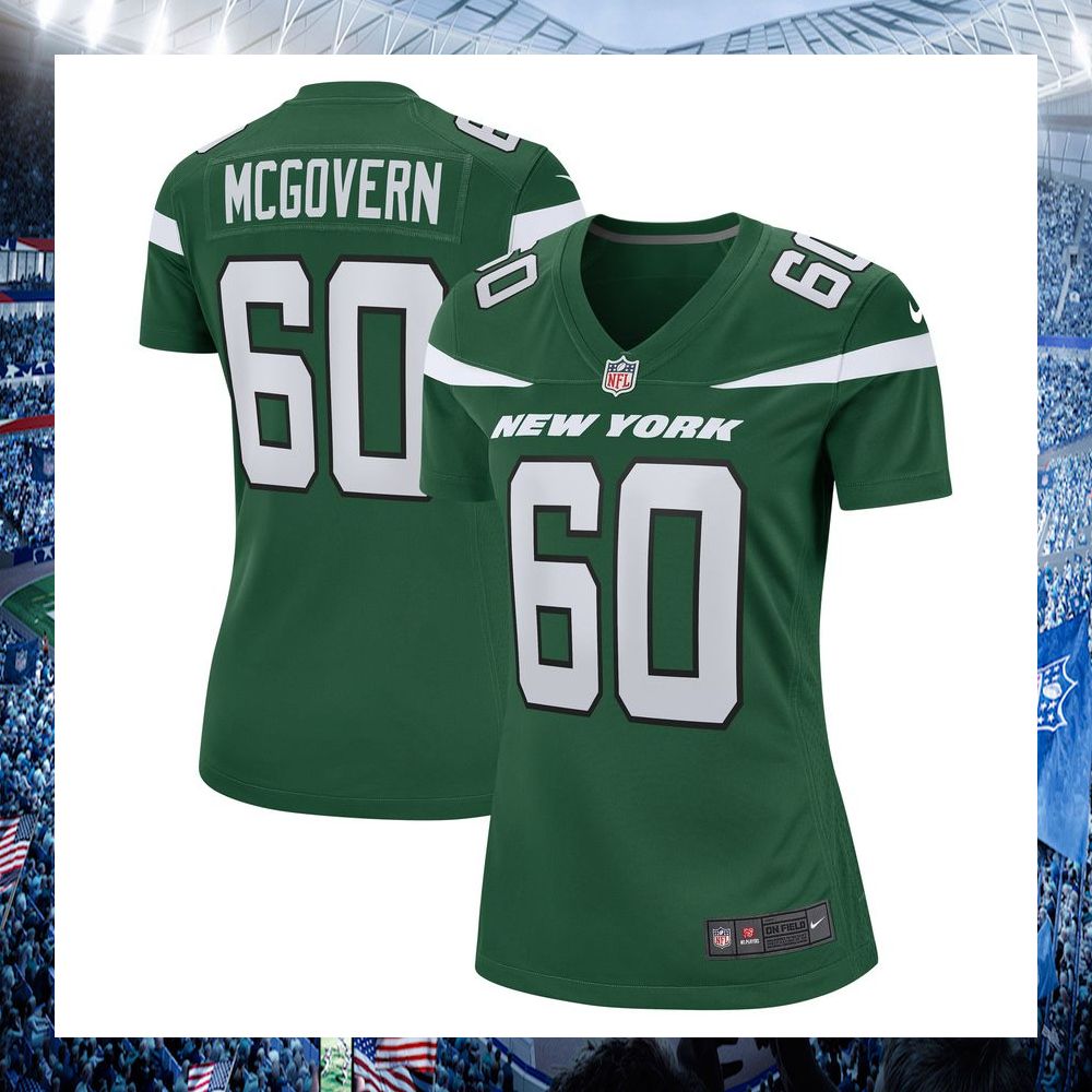 nfl connor mcgovern new york jets nike womens gotham green football jersey 1 450
