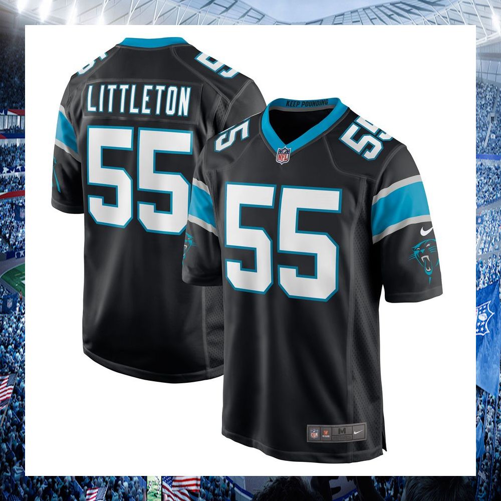 nfl cory littleton carolina panthers nike black football jersey 1 713