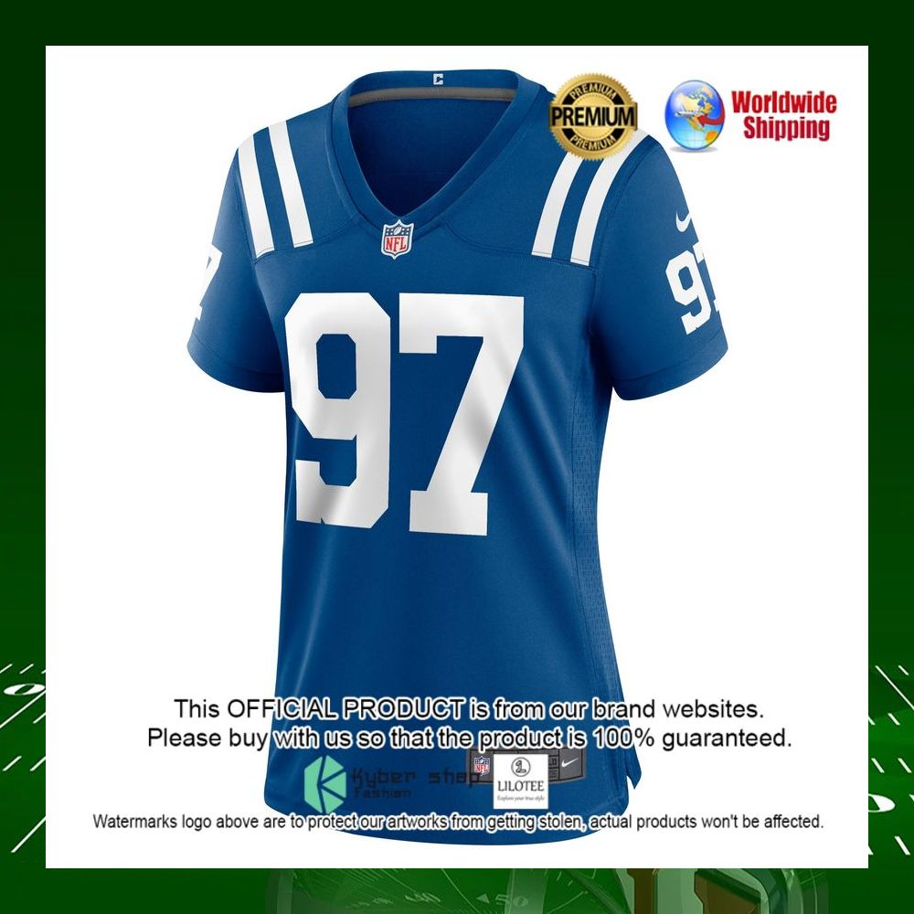 nfl curtis brooks indianapolis colts nike womens royal football jersey 2 617