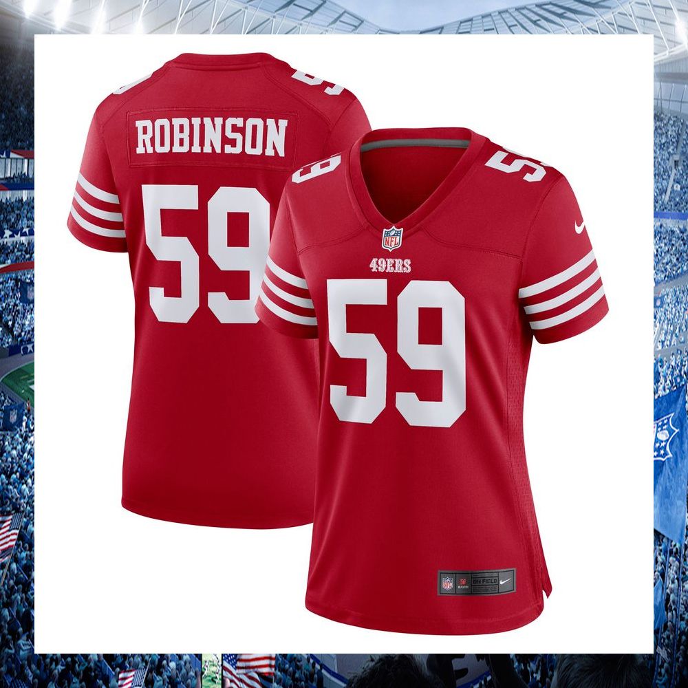 nfl curtis robinson san francisco 49ers nike womens scarlet football jersey 1 275