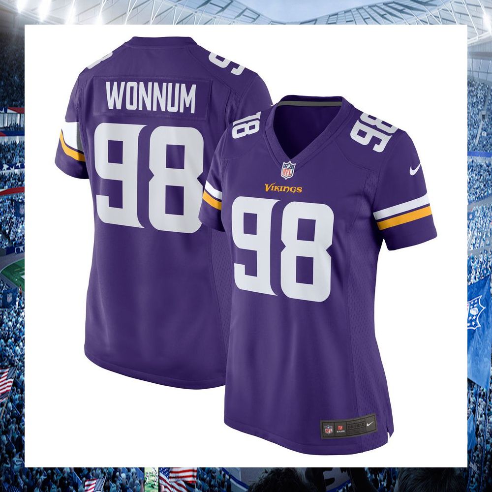 nfl d j wonnum minnesota vikings nike womens team purple football jersey 1 789