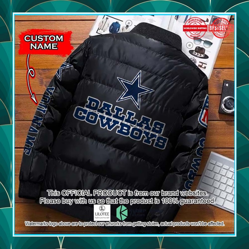 nfl dallas cowboys custom name puffer down jacket 2 379