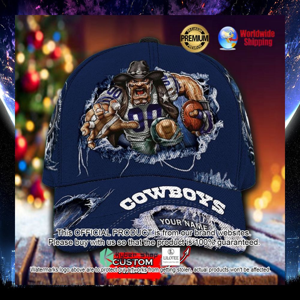 nfl dallas cowboys mascot custom name cap 1 271