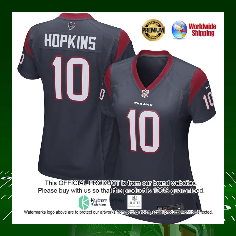 nfl deandre hopkins houston texans nike womens navy football jersey 1 595