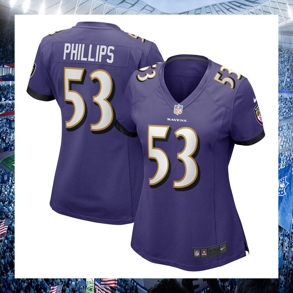 nfl delshawn phillips baltimore ravens nike womens purple football jersey 1 972