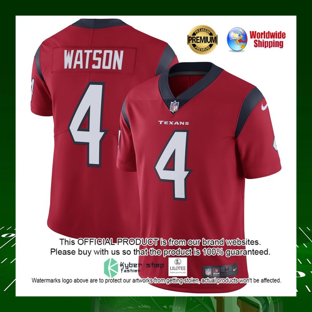 nfl deshaun watson houston texans nike vapor untouchable limited red football jersey 1 179