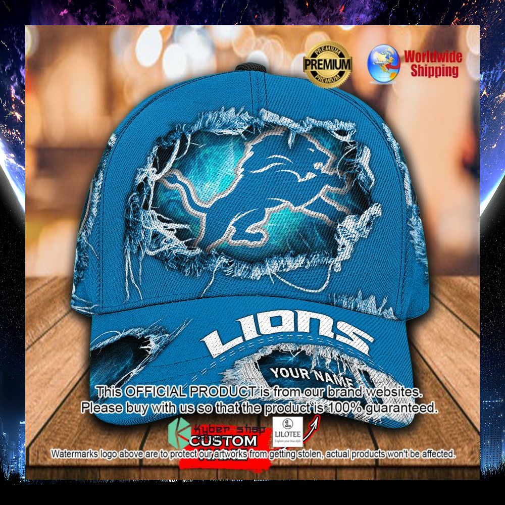 nfl detroit lions custom name cap 1 870