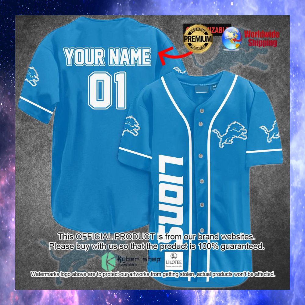 nfl detroit lions personalized baseball jersey 1 177