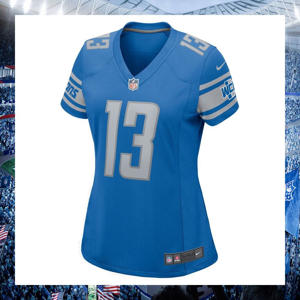 nfl devin funchess detroit lions nike womens blue football jersey 2 353