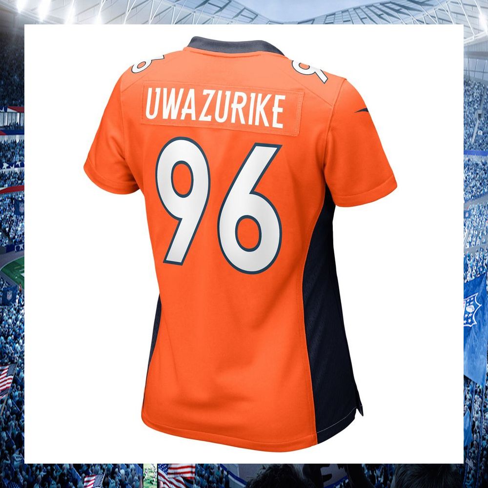 nfl eyioma uwazurike denver broncos nike womens orange football jersey 3 154