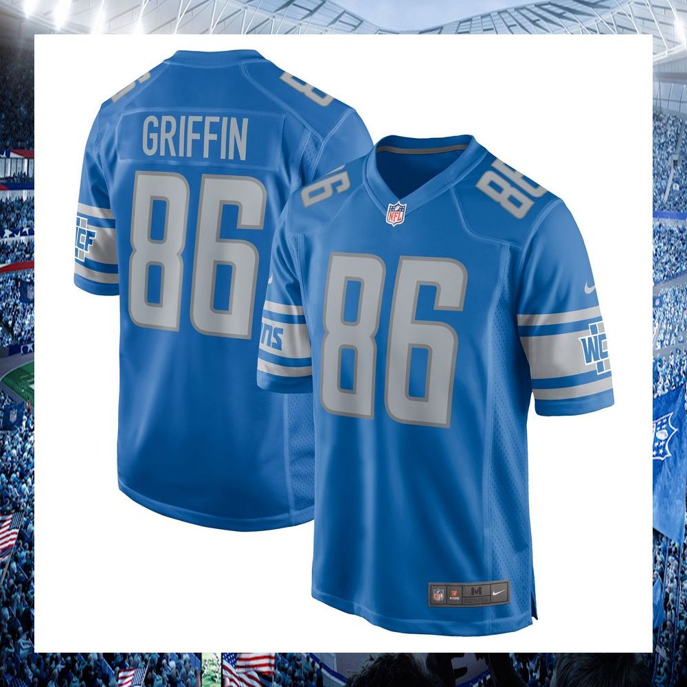 nfl garrett griffin detroit lions nike blue football jersey 1 710