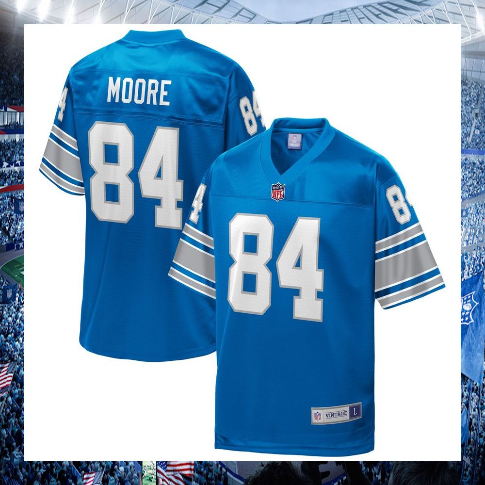 nfl herman moore detroit lions pro line replica retired royal football jersey 1 474