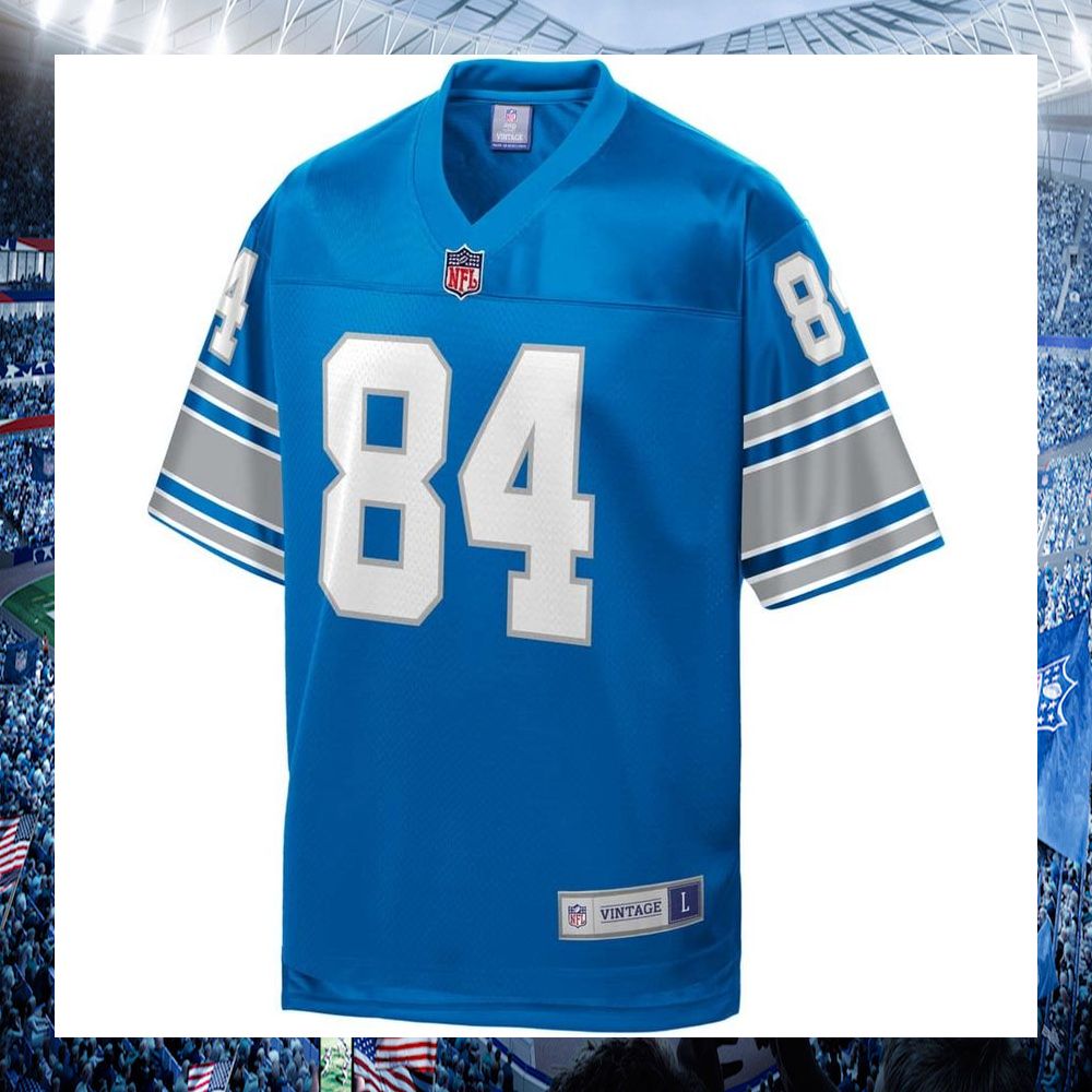 nfl herman moore detroit lions pro line replica retired royal football jersey 2 564