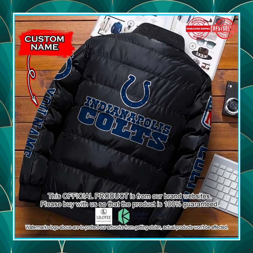 nfl indianapolis colts custom name puffer down jacket 2 785