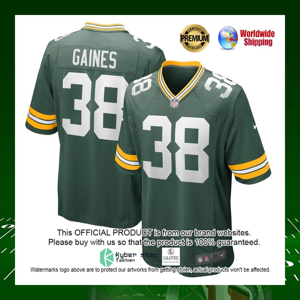 nfl innis gaines green bay packers nike green football jersey 1 317