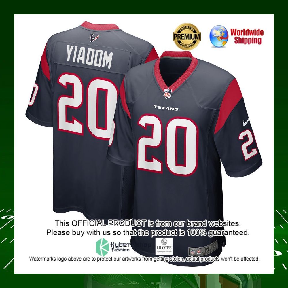 nfl isaac yiadom houston texans nike navy football jersey 1 646