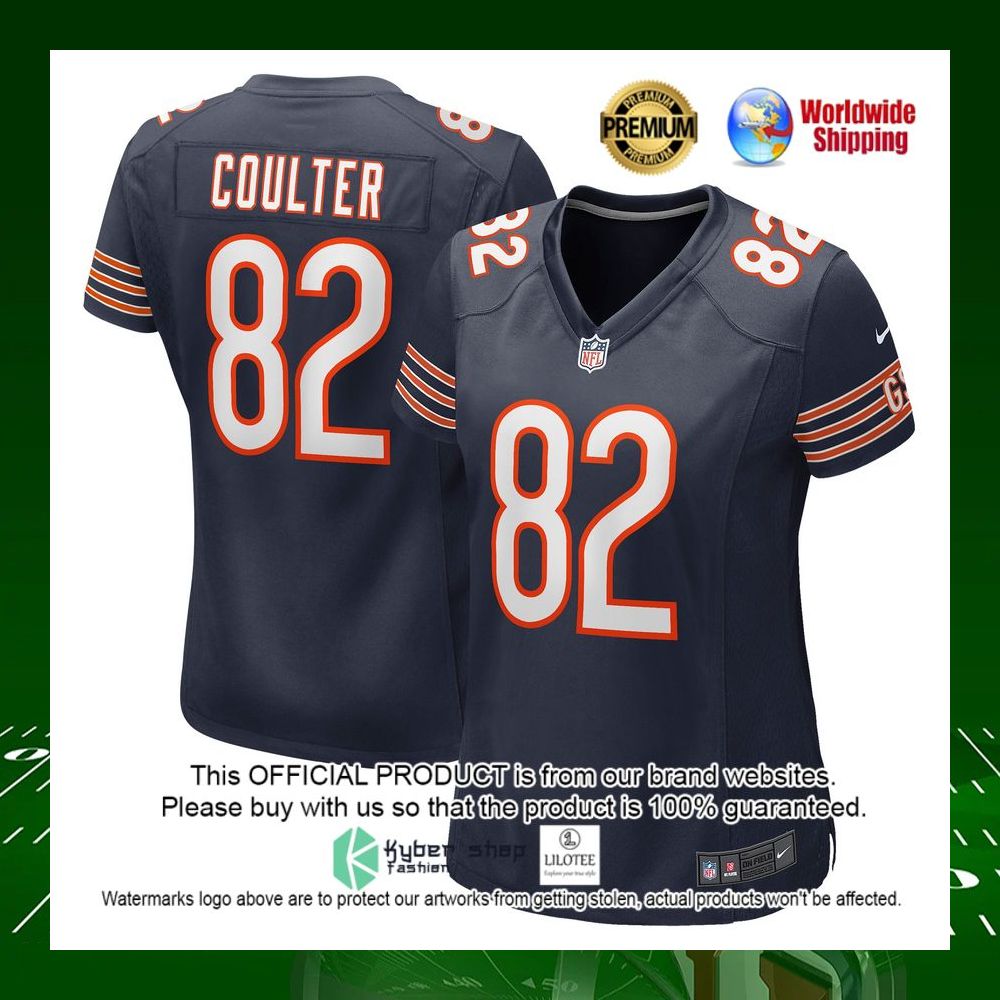 nfl isaiah coulter chicago bears nike womens navy football jersey 1 657