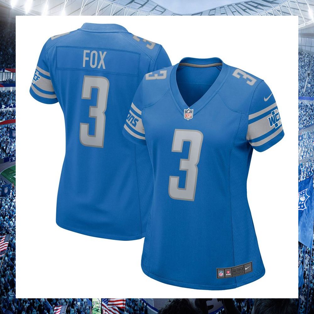 nfl jack fox detroit lions nike womens blue football jersey 1 539