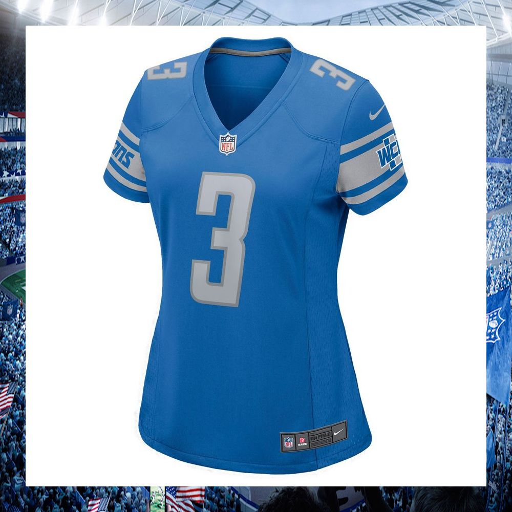 nfl jack fox detroit lions nike womens blue football jersey 2 209