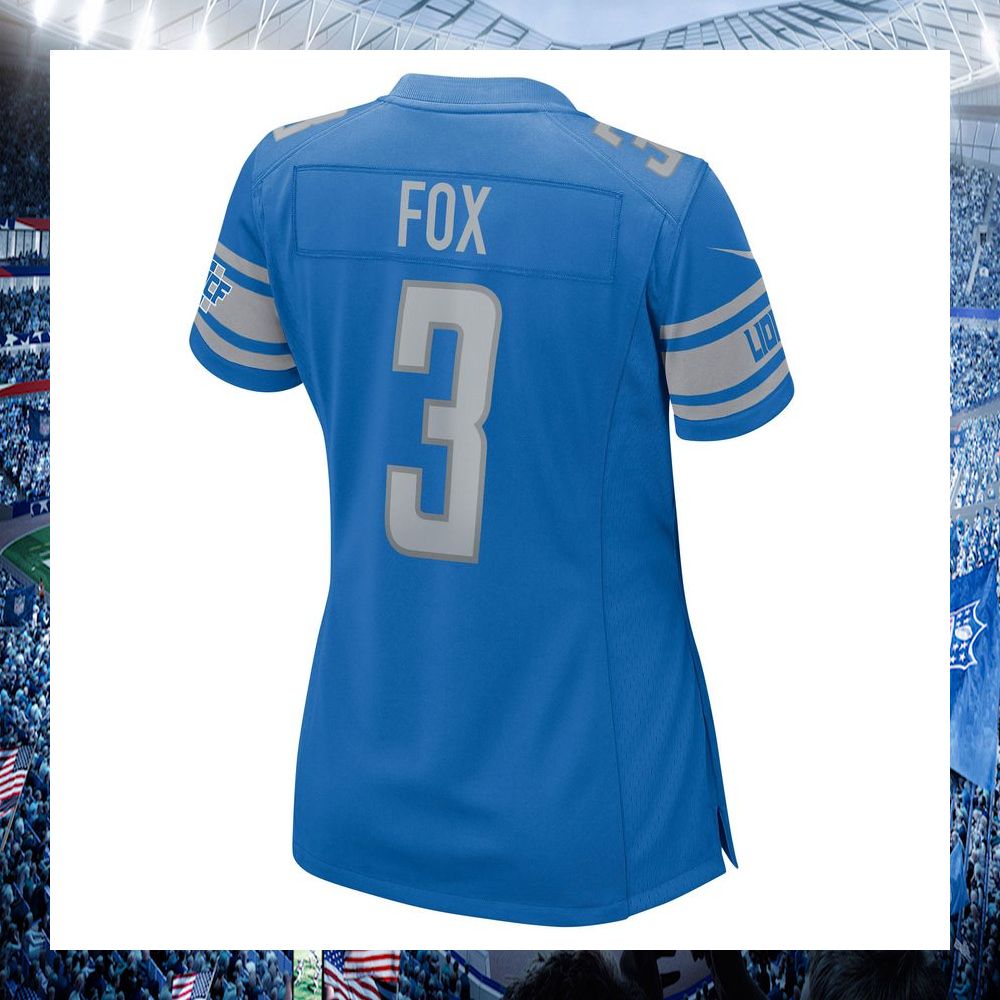 nfl jack fox detroit lions nike womens blue football jersey 3 913