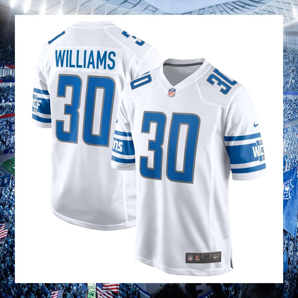 nfl jamaal williams detroit lions nike white football jersey 1 867