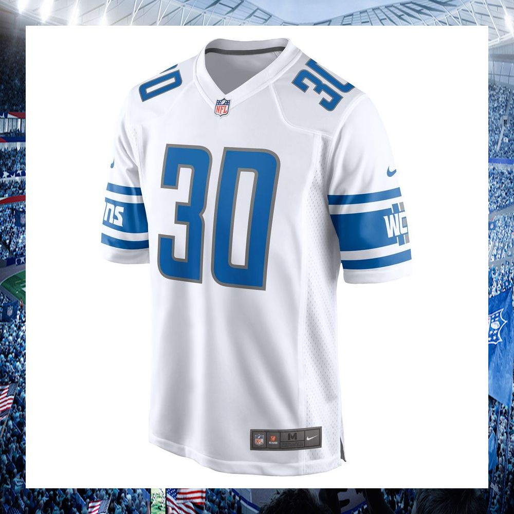 nfl jamaal williams detroit lions nike white football jersey 2 881