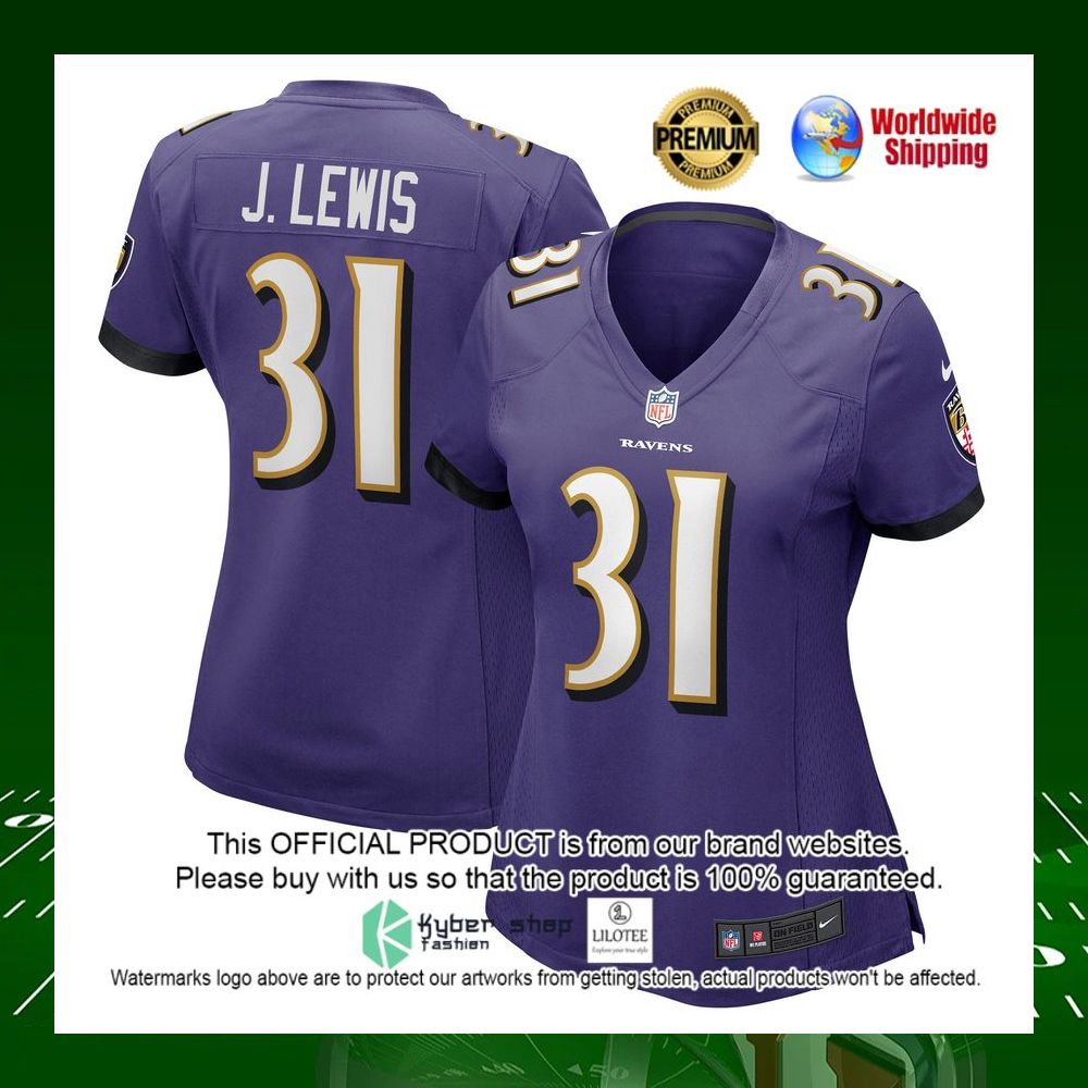 nfl jamal lewis baltimore ravens nike womens purple football jersey 1 225