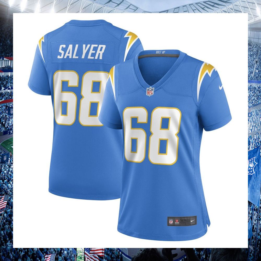 nfl jamaree salyer los angeles chargers nike womens powder blue football jersey 1 587