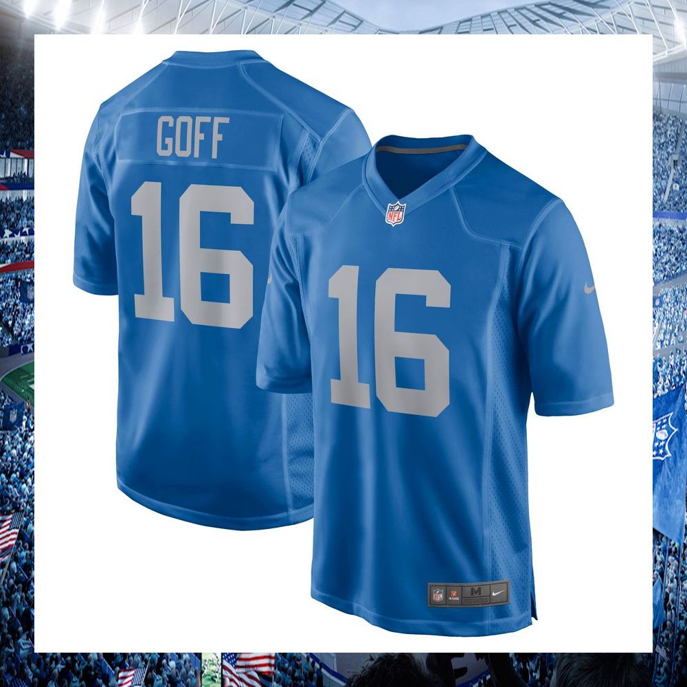 nfl jared goff detroit lions nike blue football jersey 1 524