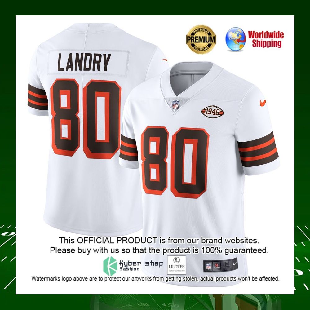 nfl jarvis landry cleveland browns nike 1946 collection alternate vapor limited white football jersey 1 683