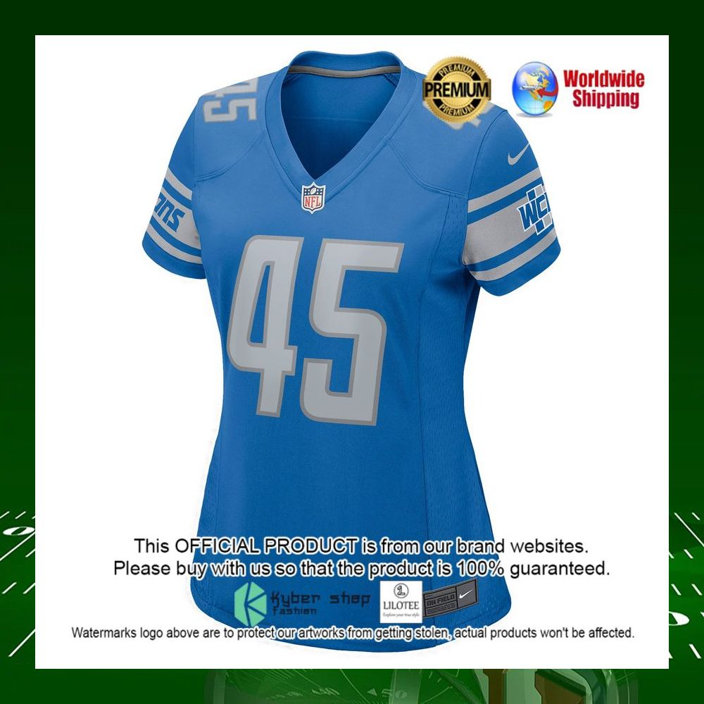 nfl jason cabinda detroit lions nike womens blue football jersey 2 549