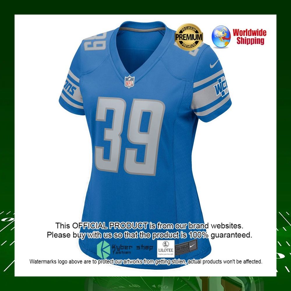 nfl jerry jacobs detroit lions nike womens blue football jersey 2 413