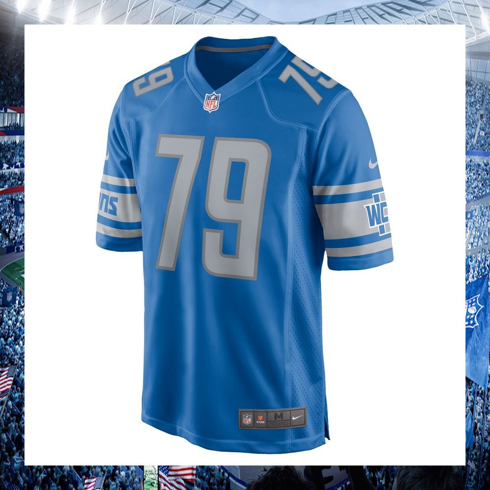nfl john cominsky detroit lions nike blue football jersey 2 120