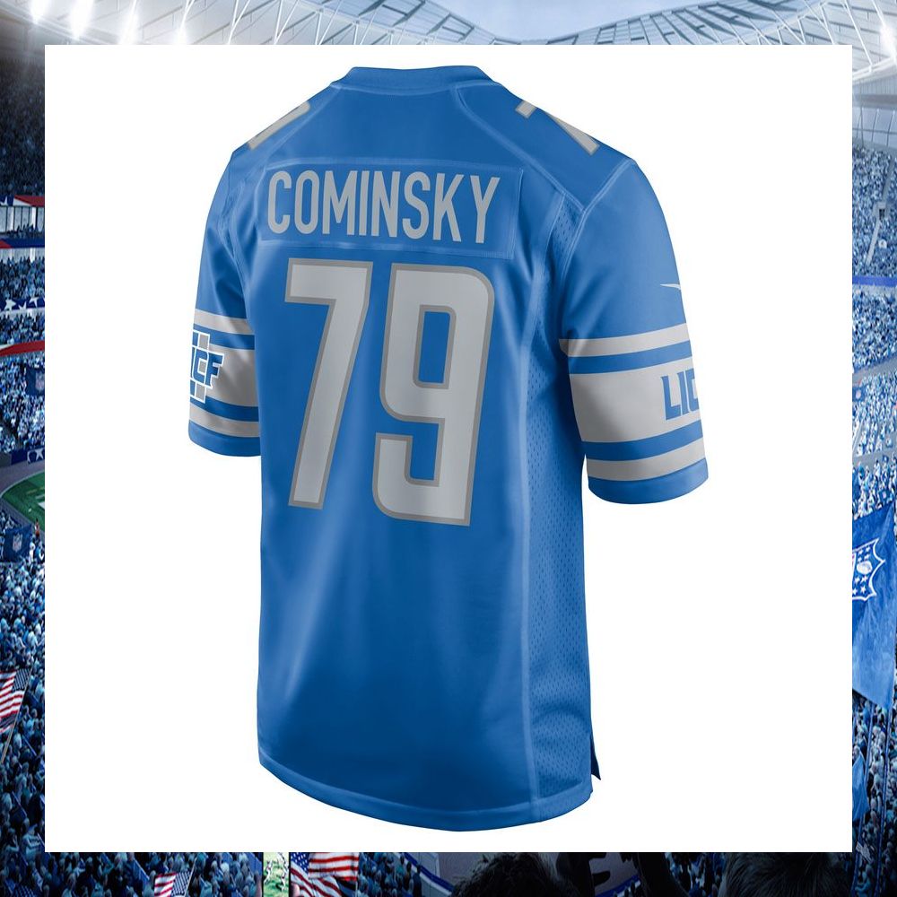 nfl john cominsky detroit lions nike blue football jersey 3 254