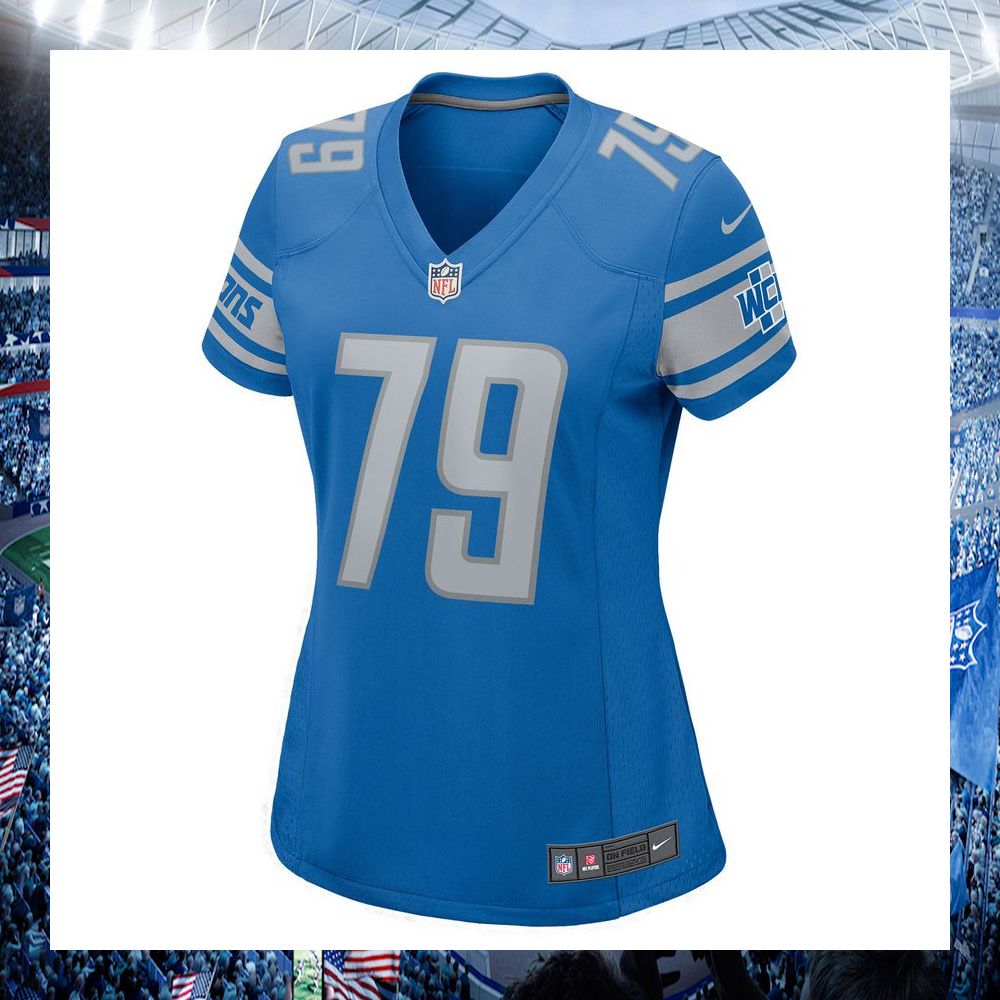 nfl john cominsky detroit lions nike womens blue football jersey 2 926