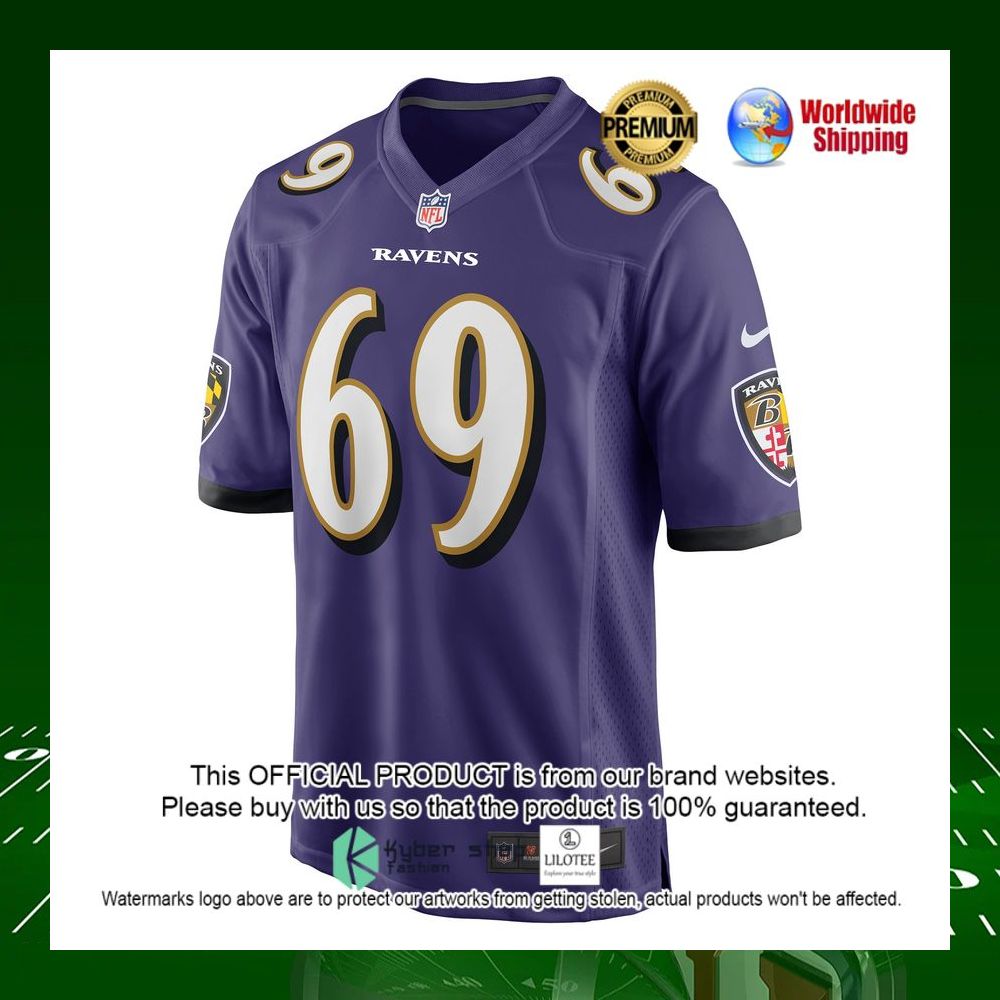 nfl kahlil mckenzie baltimore ravens nike purple football jersey 2 875