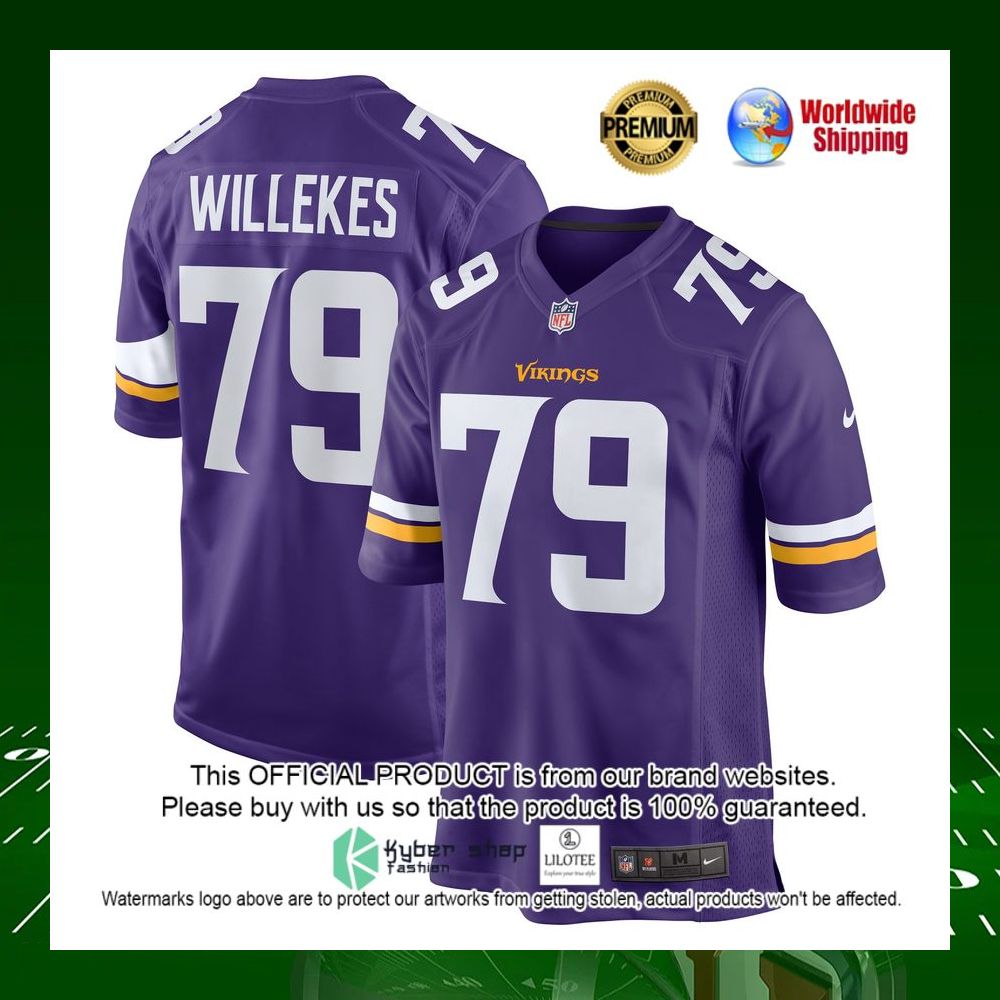 nfl kenny willekes minnesota vikings nike purple football jersey 1 745