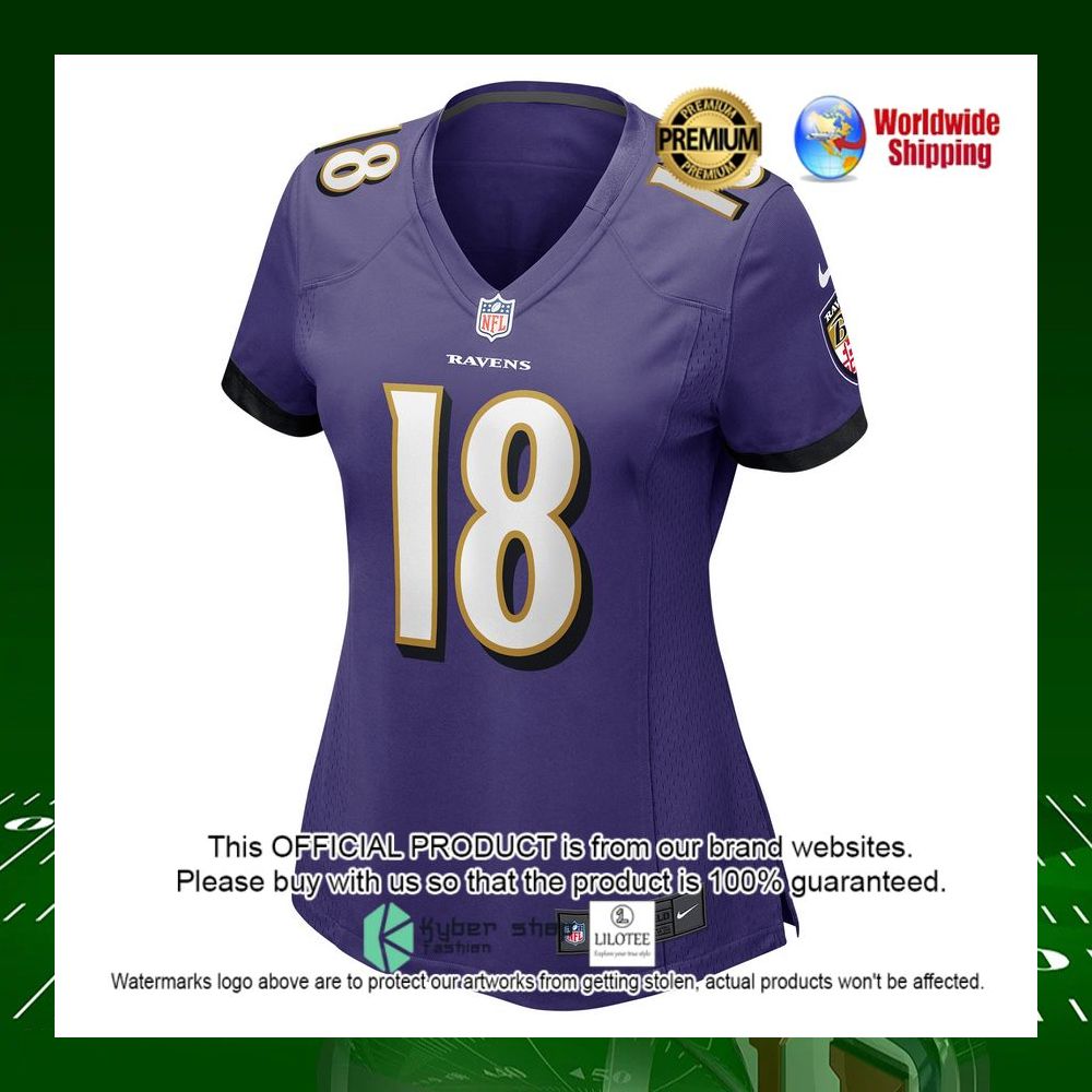 nfl makai polk baltimore ravens nike womens purple football jersey 2 493